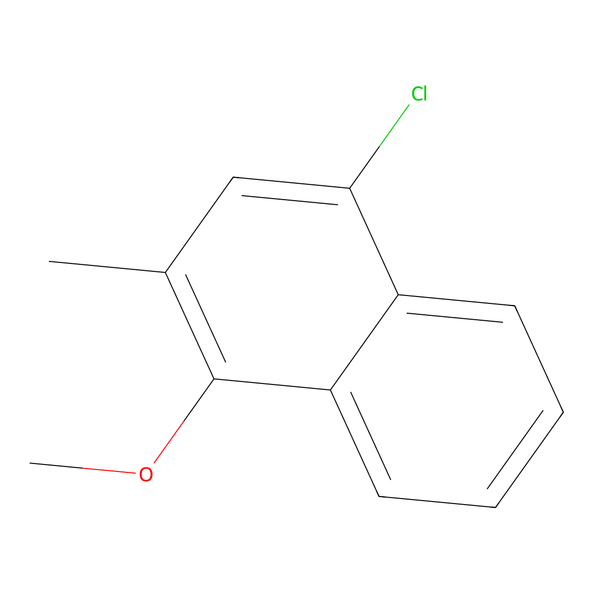 4-Chloro-1-methoxy-2-methylnaphthalene molecular structure, CAS 120224-15-9