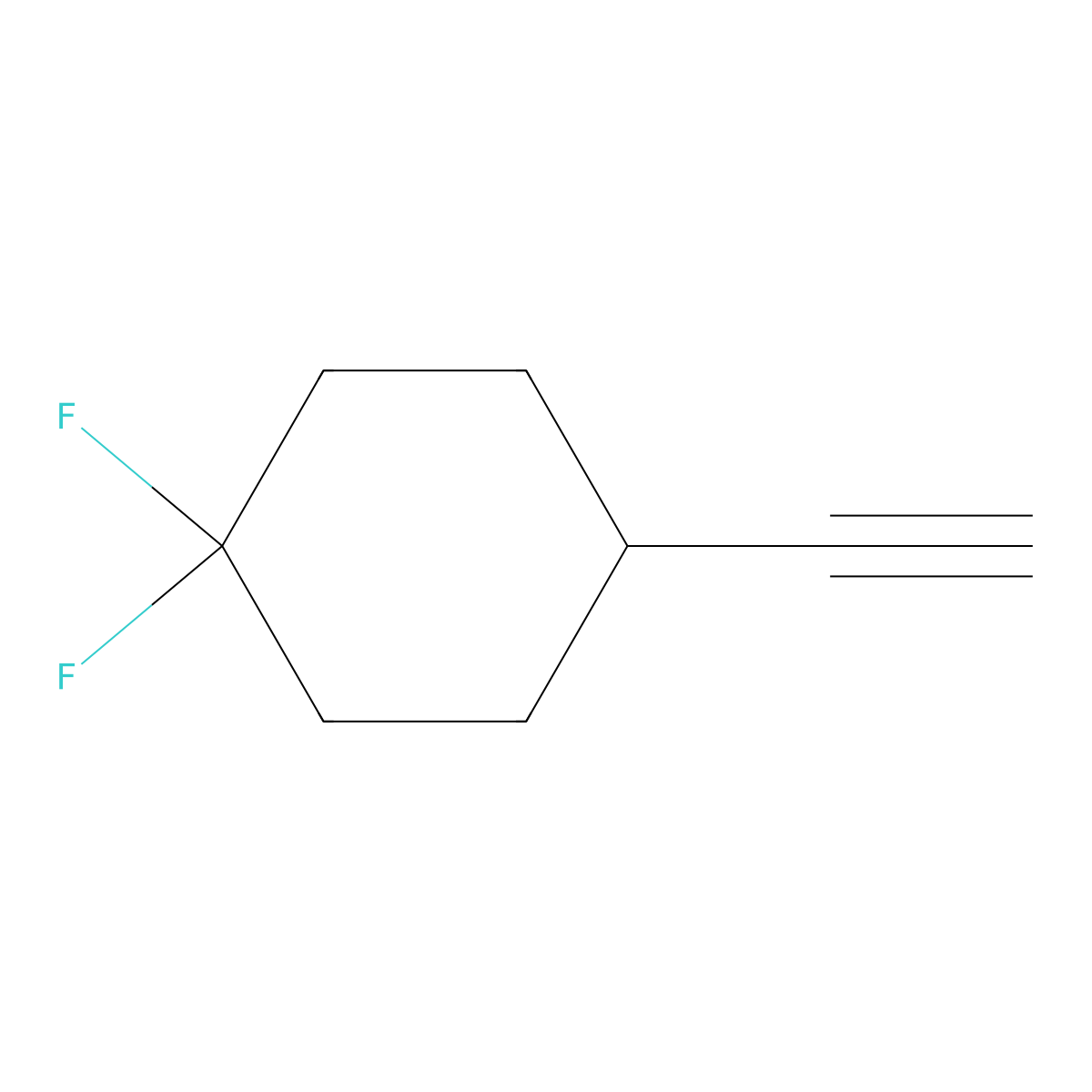4-Ethynyl-1,1-difluorocyclohexane molecular structure, CAS 1202245-66-6