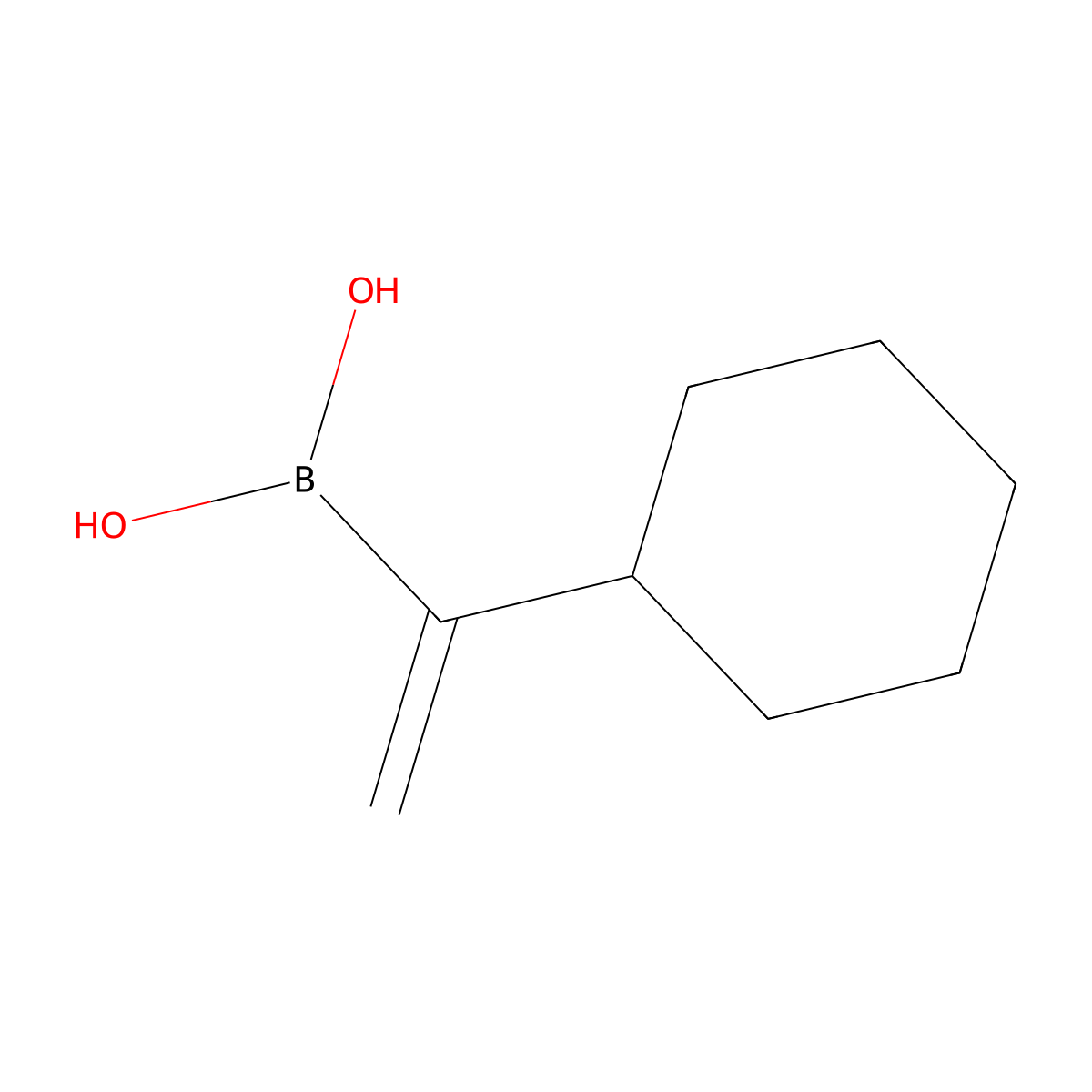 (1-Cyclohexylvinyl)boronic acid molecular structure, CAS 1202245-69-9