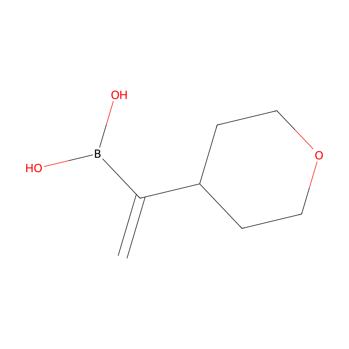 [1-(Oxan-4-yl)ethenyl]boronic acid molecular structure, CAS 1202245-70-2