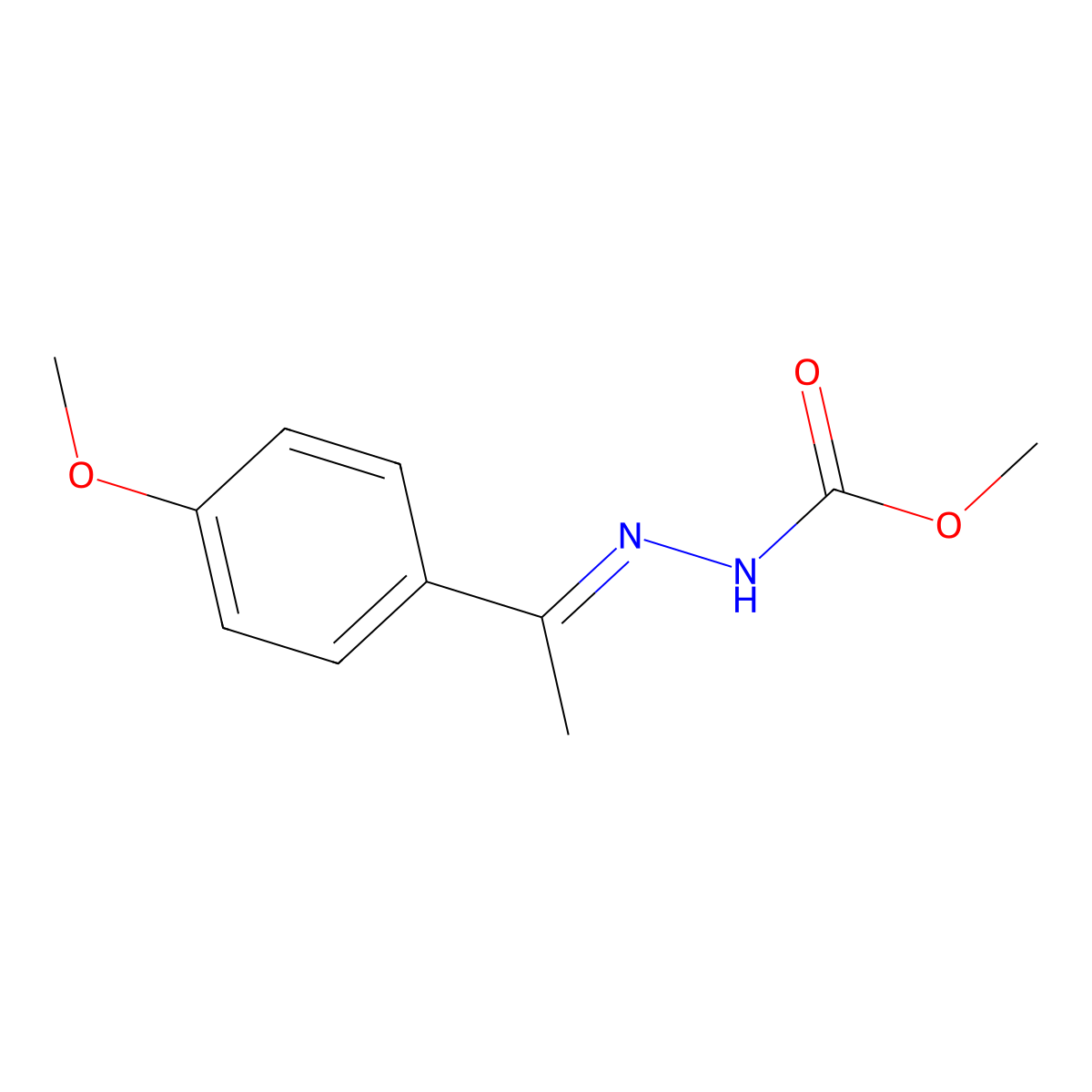 N'-[(1E)-1-(4-methoxyphenyl)ethylidene]methoxycarbohydrazide molecular structure, CAS 1202248-26-7