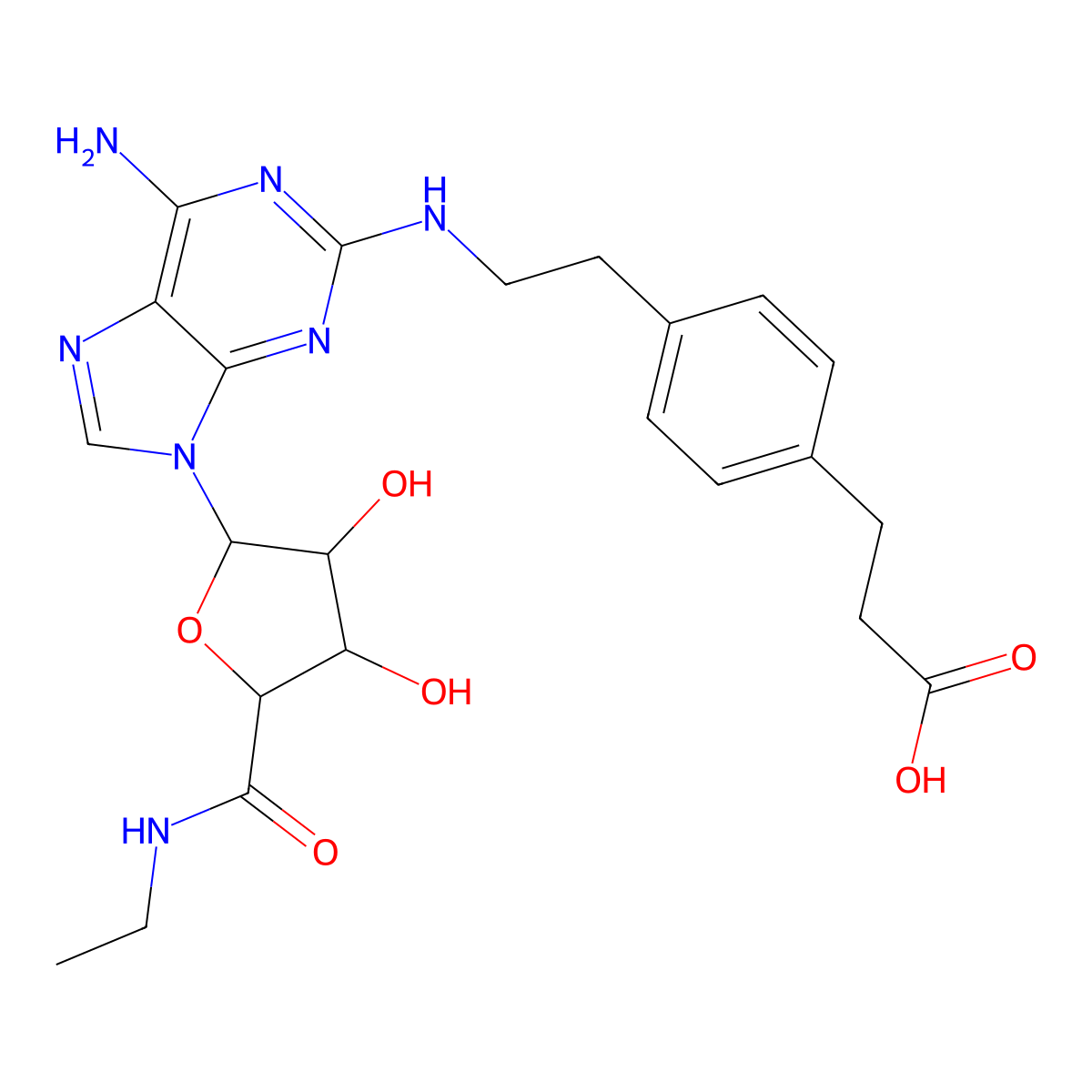 Cgs 21680 molecular structure, CAS 120225-54-9