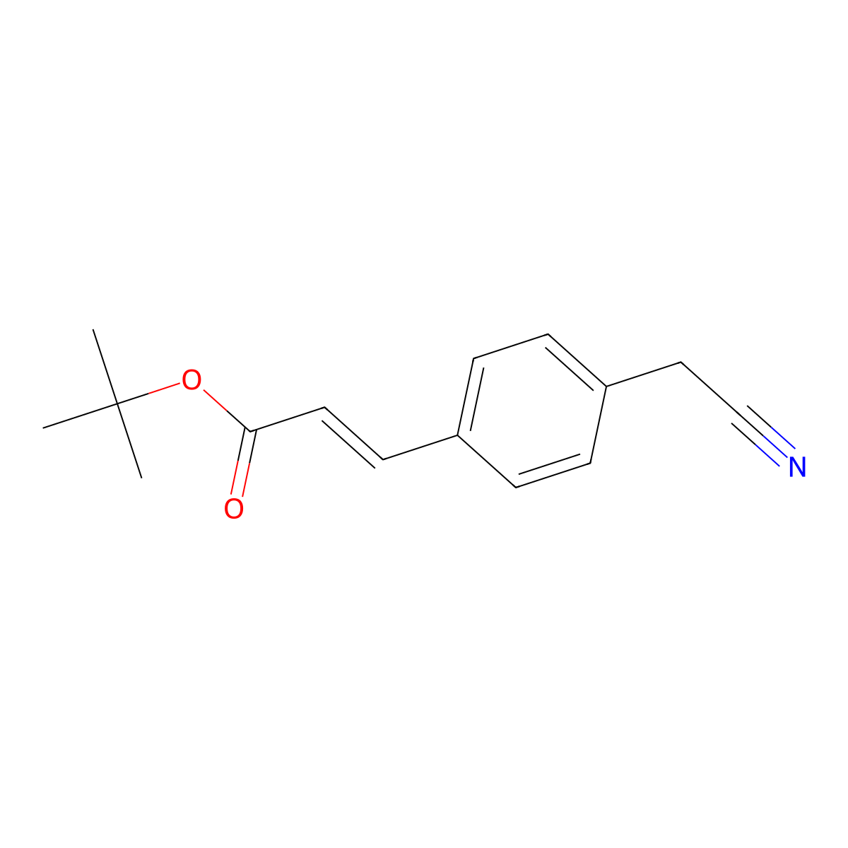 tert-Butyl 4-(cyanomethyl)cinnamate molecular structure, CAS 120225-74-3