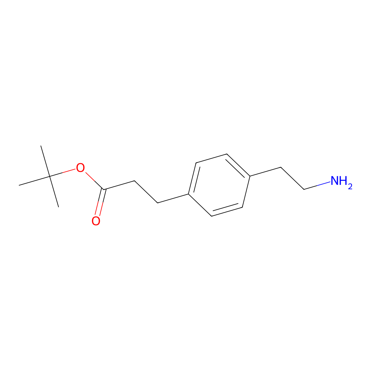 tert-Butyl 3-(4-(2-aminoethyl)phenyl)propanoate molecular structure, CAS 120225-79-8
