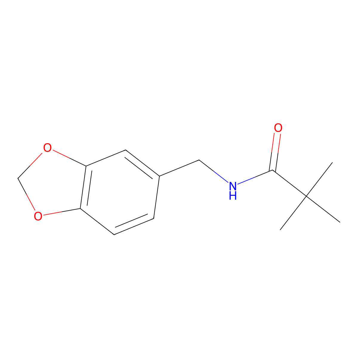 N-(1,3-benzodioxol-5-ylmethyl)-2,2-dimethylpropanamide molecular structure, CAS 120226-50-8
