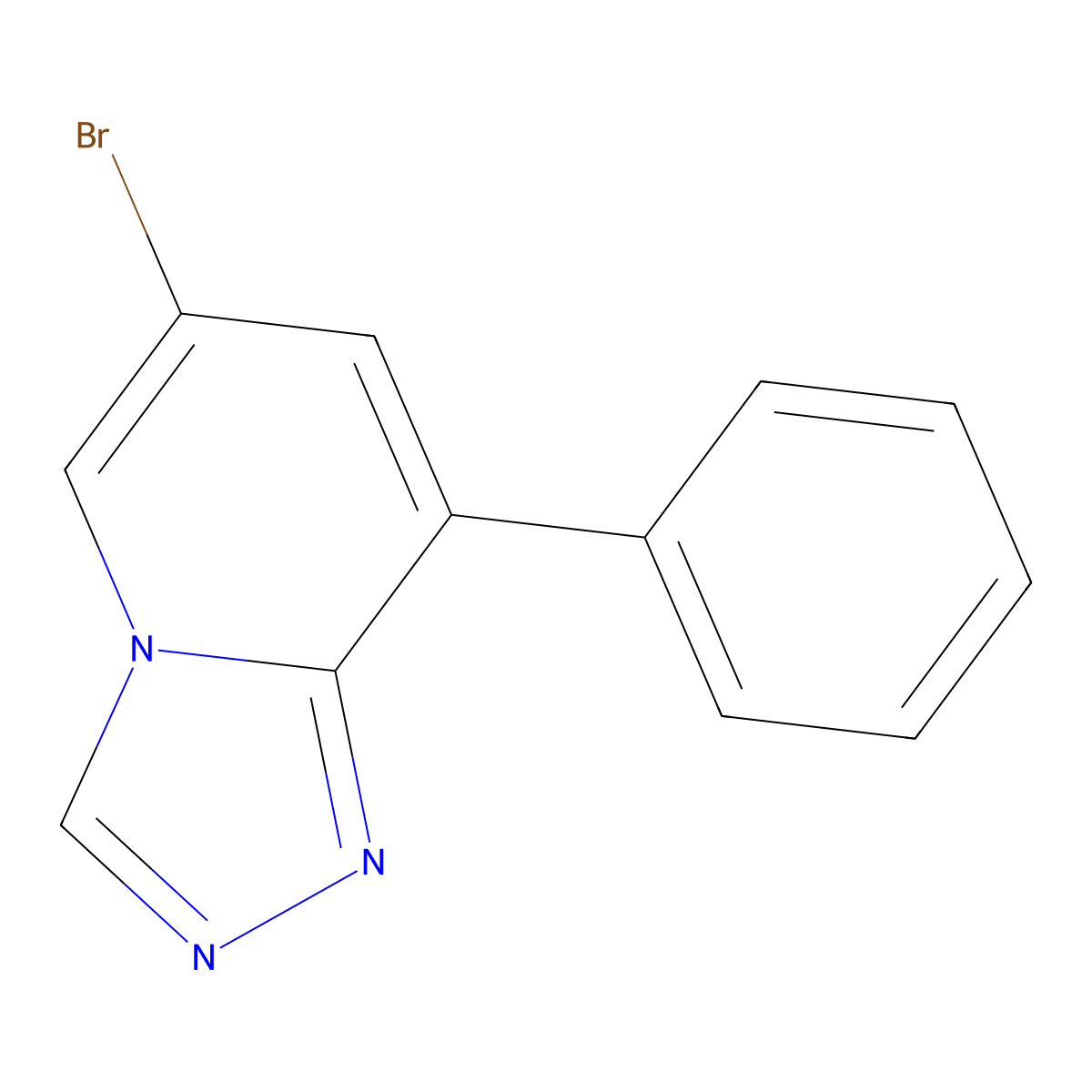 6-Bromo-8-phenyl-[1,2,4]triazolo[4,3-a]pyridine molecular structure, CAS 1202277-96-0