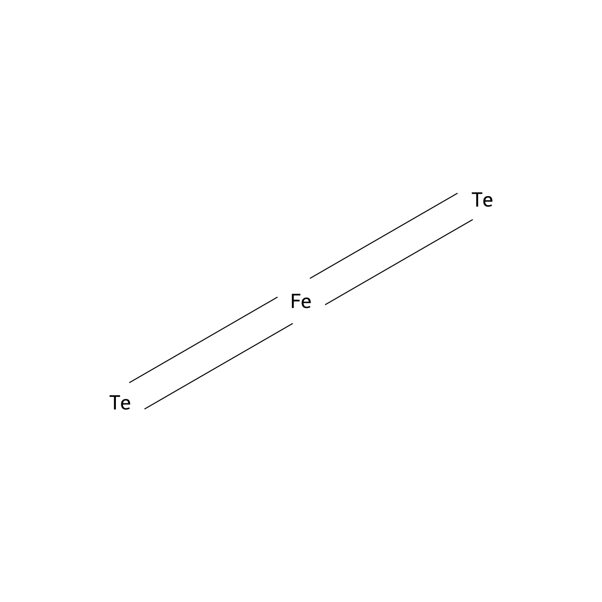 Iron telluride (FeTe2) molecular structure, CAS 12023-03-9