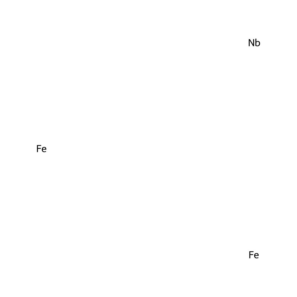 Iron, compd. with niobium (2:1) molecular structure, CAS 12023-22-2