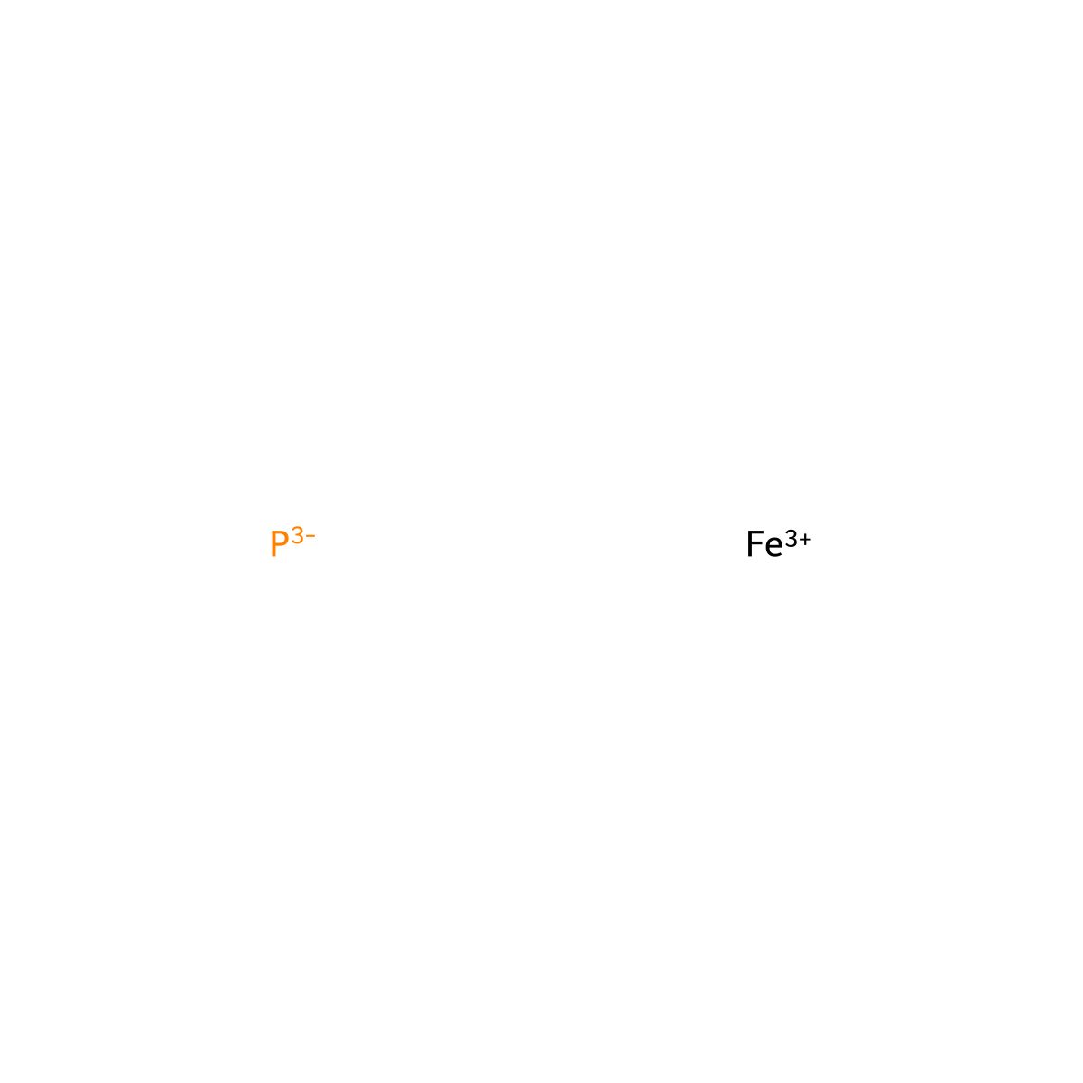 Iron phosphide molecular structure, CAS 12023-53-9