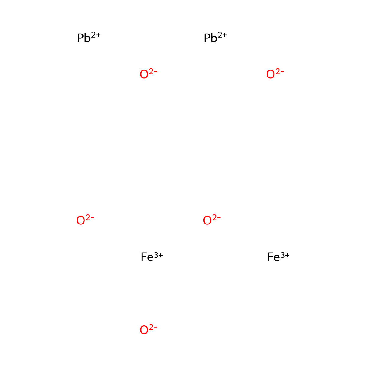 Iron lead oxide (Fe12PbO19) molecular structure, CAS 12023-90-4