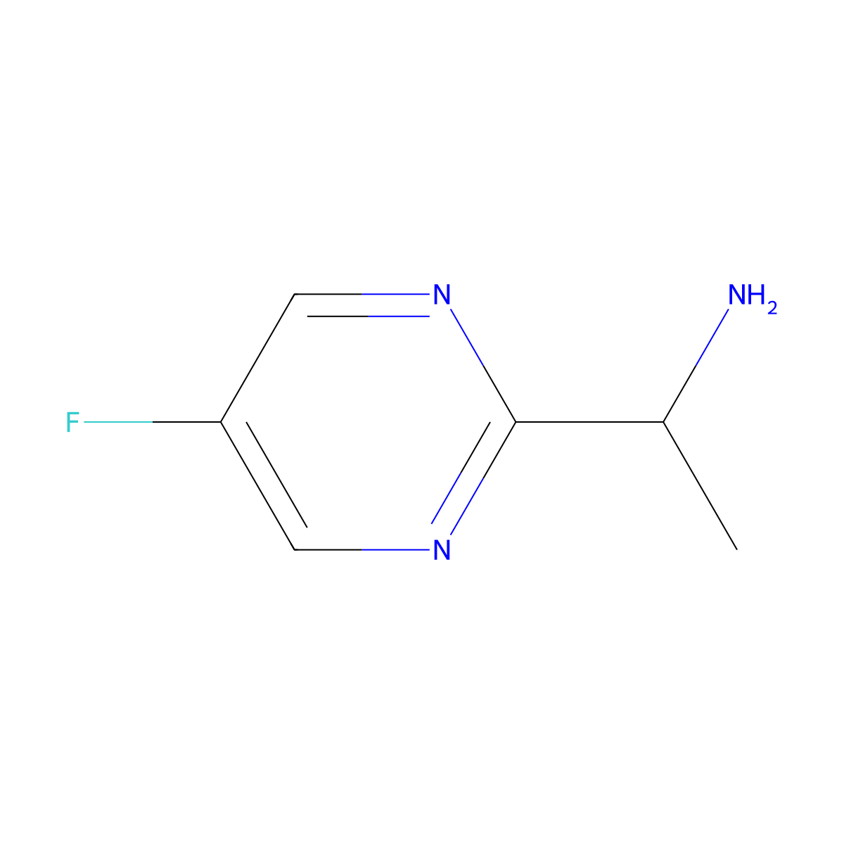 (R)-1-(5-Fluoropyrimidin-2-YL)ethanamine molecular structure, CAS 1202352-14-4