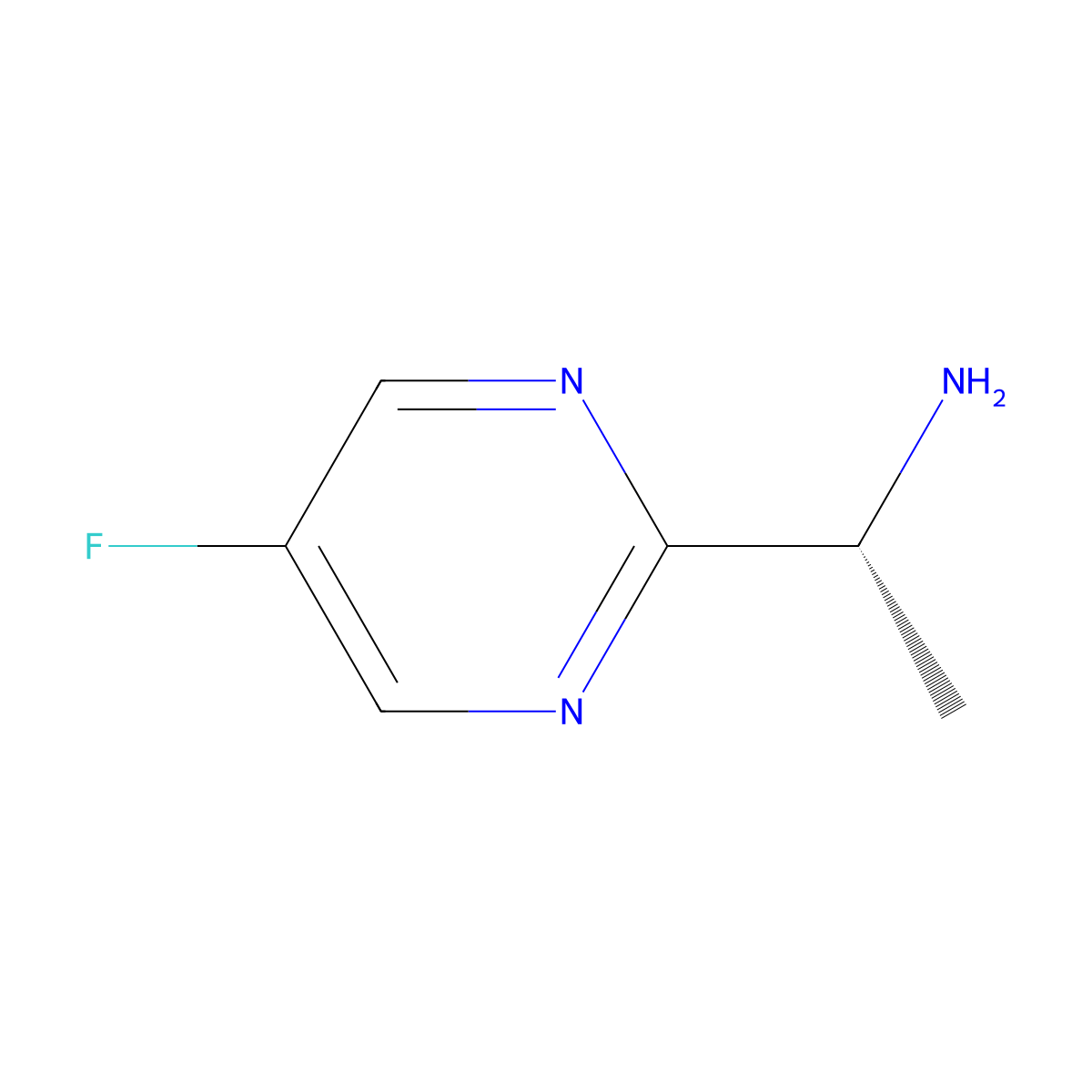 (R)-1-(5-Fluoropyrimidin-2-YL)ethanamine molecular structure, CAS 1202352-14-4