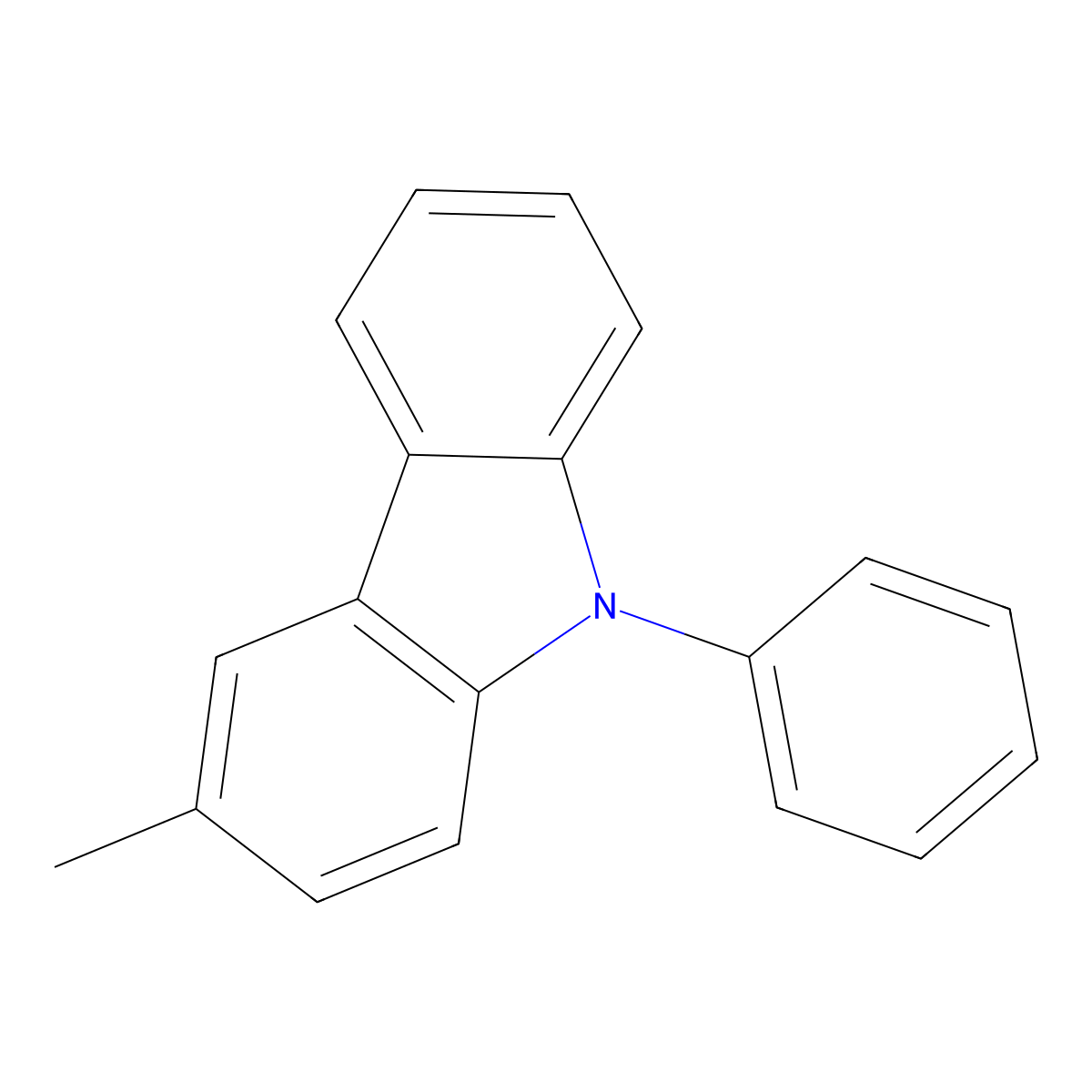 3-Methyl-9-phenyl-9H-carbazole molecular structure, CAS 1202362-88-6