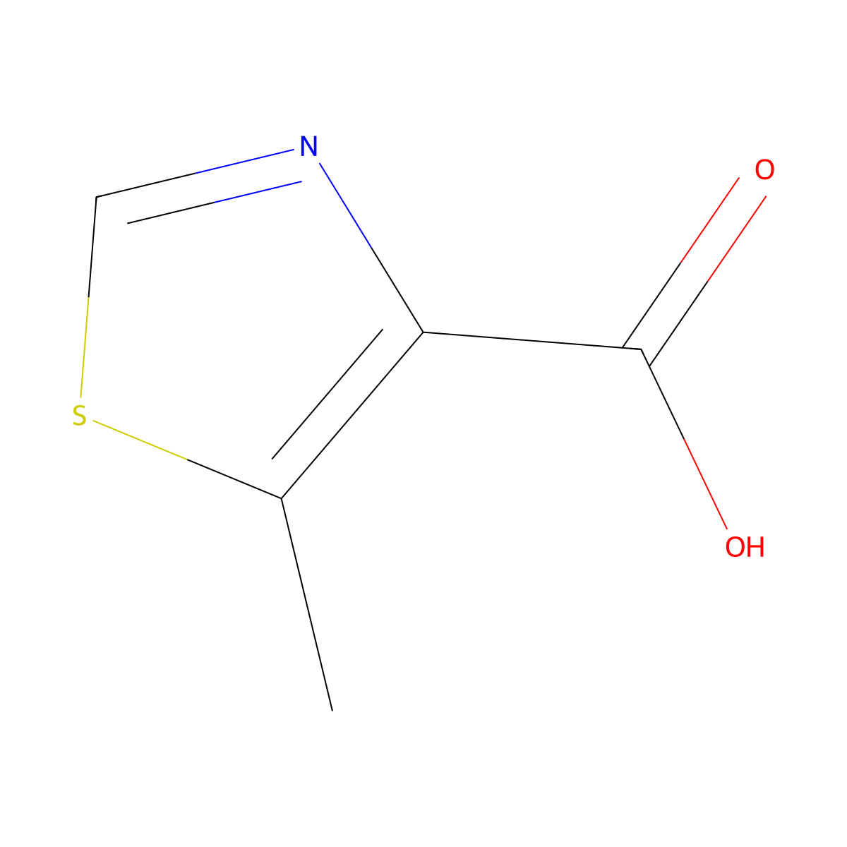 5-Methyl-1,3-thiazole-4-carboxylic acid molecular structure, CAS 120237-76-5