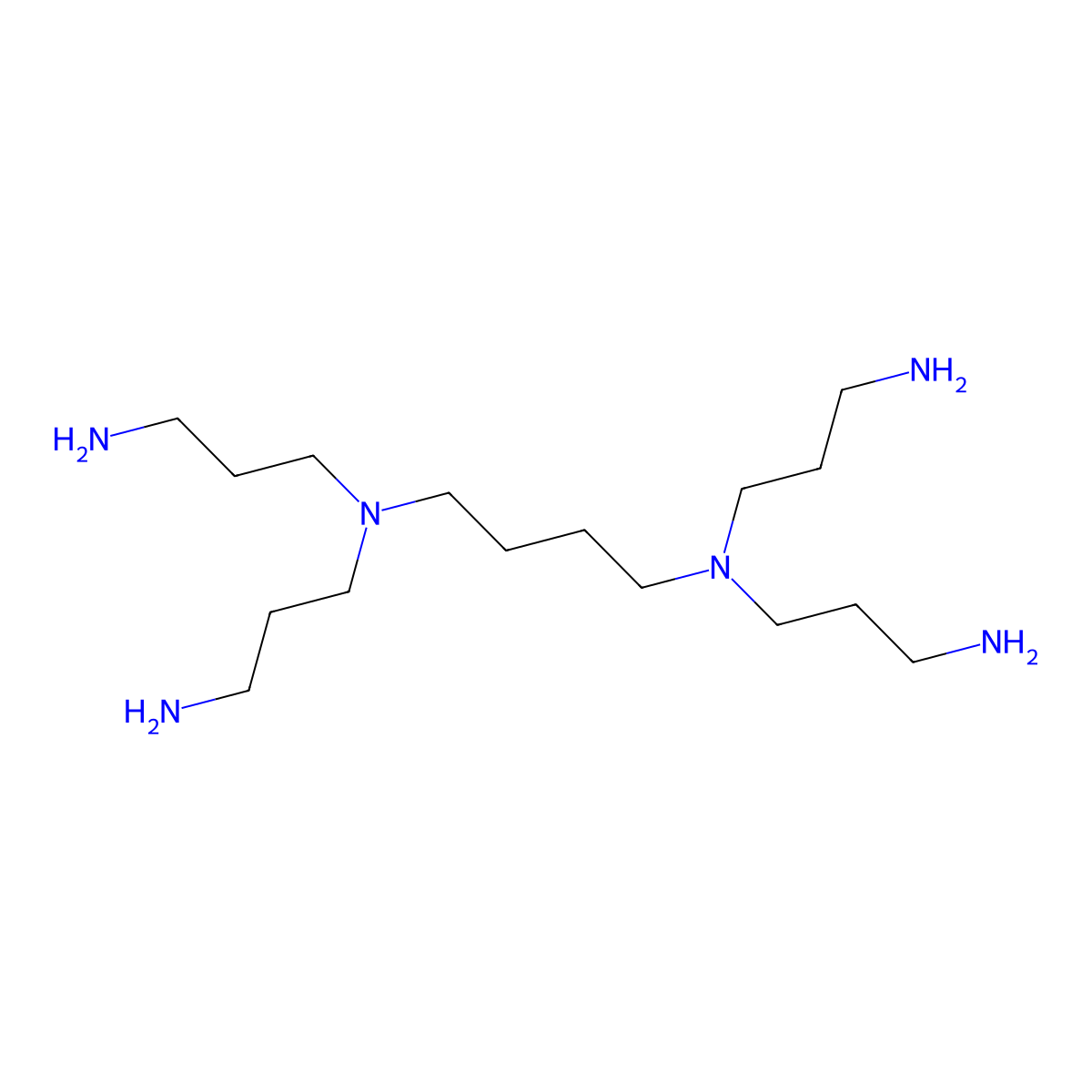 N,N,N',N'-Tetrakis(3-aminopropyl)-1,4-butanediamine molecular structure, CAS 120239-63-6