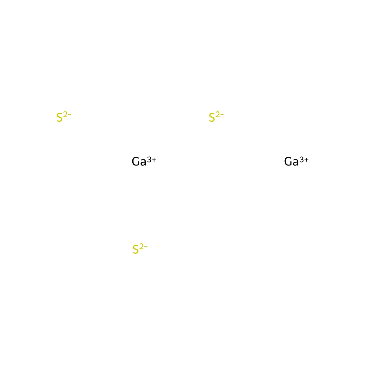 Gallium sulfide molecular structure, CAS 12024-10-1