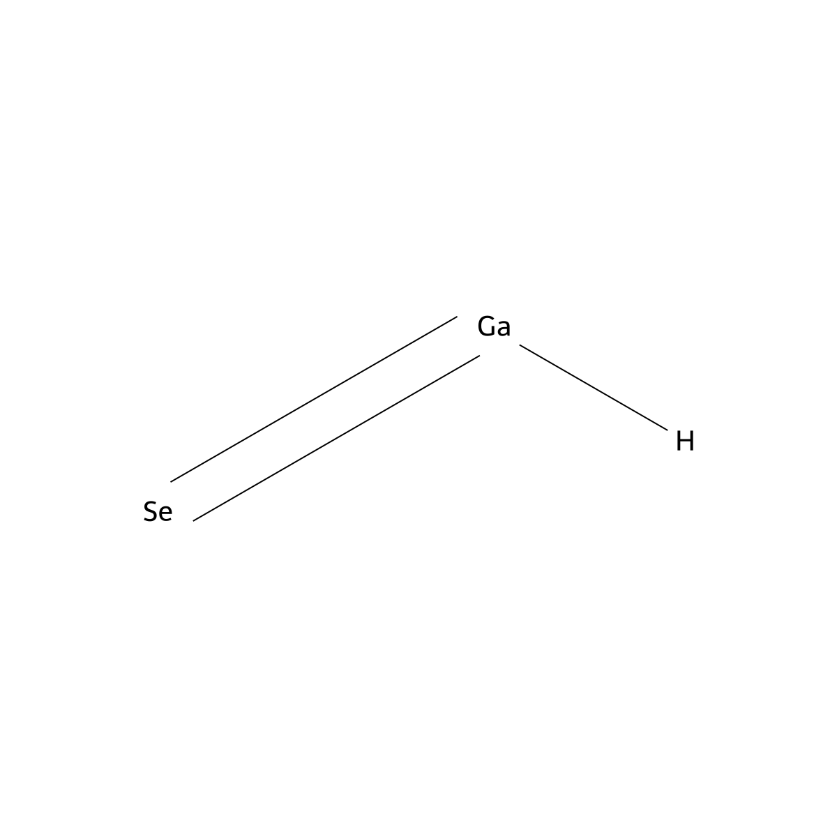 Gallium selenide (GaSe) molecular structure, CAS 12024-11-2