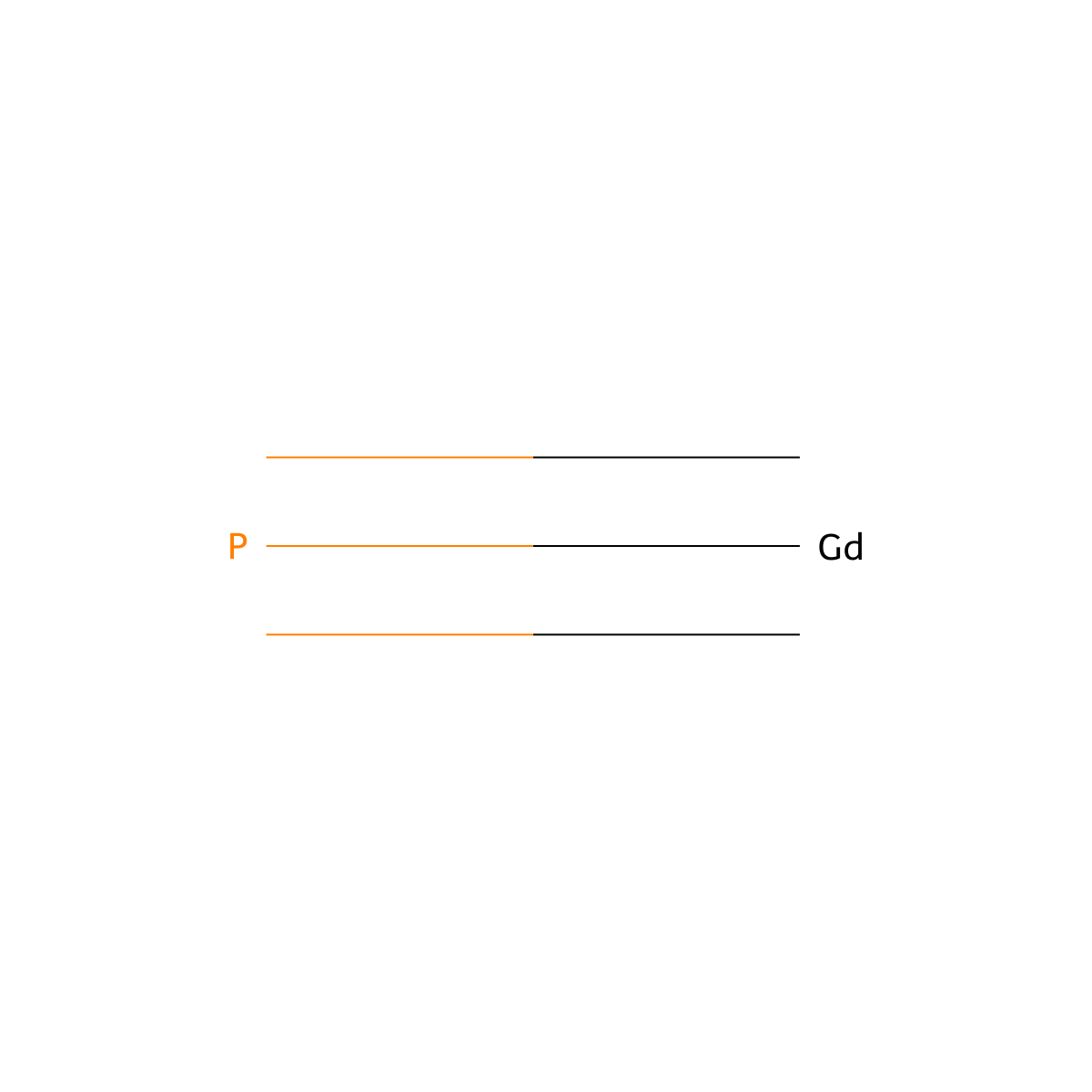Gadolinium phosphide (GdP) molecular structure, CAS 12024-79-2
