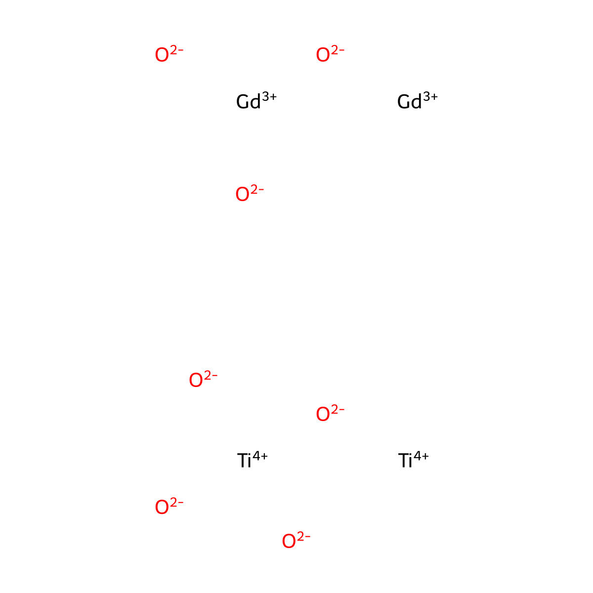 Gadolinium titanium oxide (Gd2Ti2O7) molecular structure, CAS 12024-89-4
