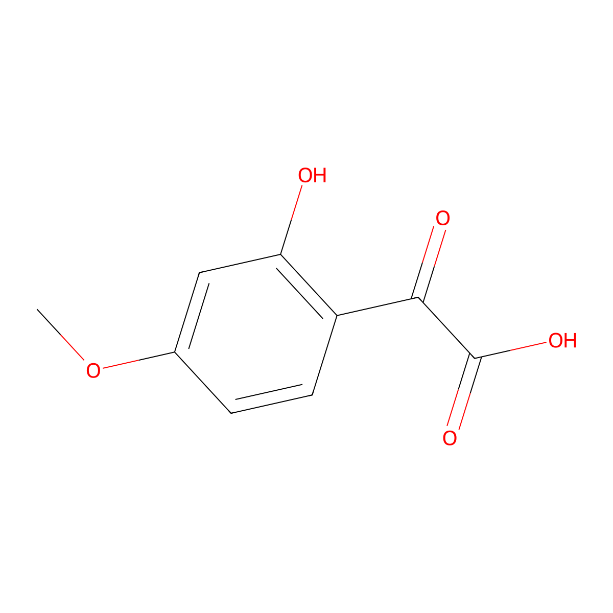 2-(2-Hydroxy-4-methoxyphenyl)-2-oxoacetic acid molecular structure, CAS 120240-70-2