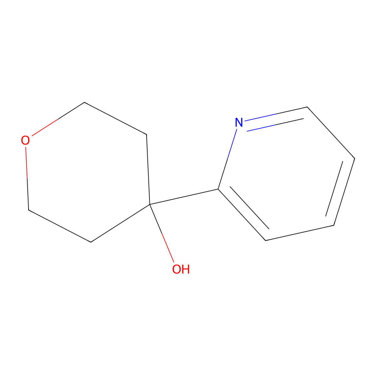 2-(4-Hydroxytetrahydropyran-4-yl)pyridine molecular structure, CAS 1202402-87-6