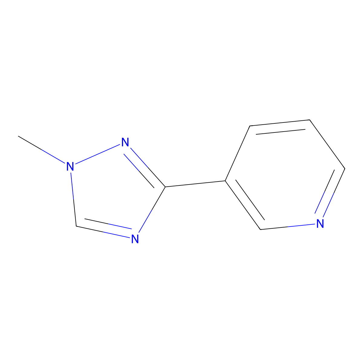 3-(1-methyl-1H-1,2,4-triazol-3-yl)pyridine molecular structure, CAS 120241-69-2