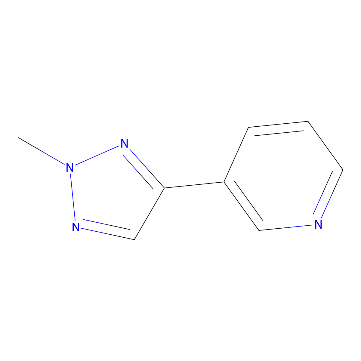 2-Methyl-4-(3-pyridyl)-1,2,3-triazole molecular structure, CAS 120241-80-7