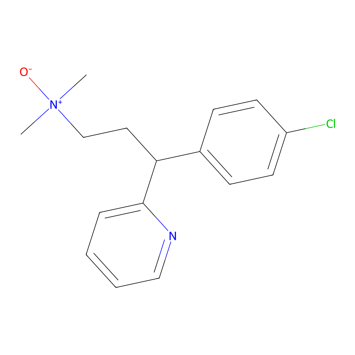 Chlorpheniramine N-oxide molecular structure, CAS 120244-82-8