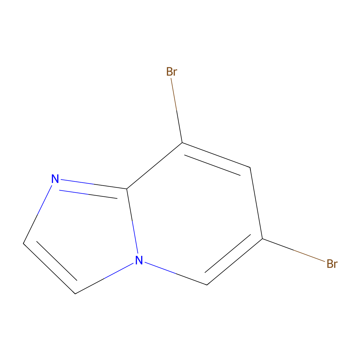 6,8-Dibromoimidazo[1,2-A]pyridine molecular structure, CAS 1202450-63-2