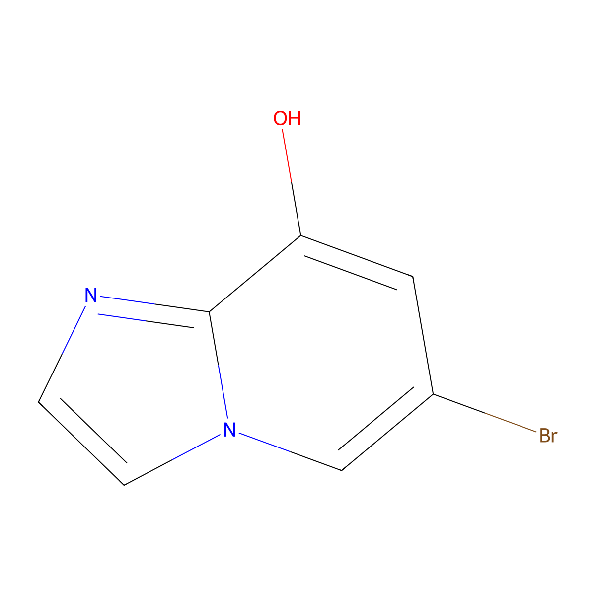 6-Bromoimidazo[1,2-a]pyridin-8-ol molecular structure, CAS 1202450-64-3