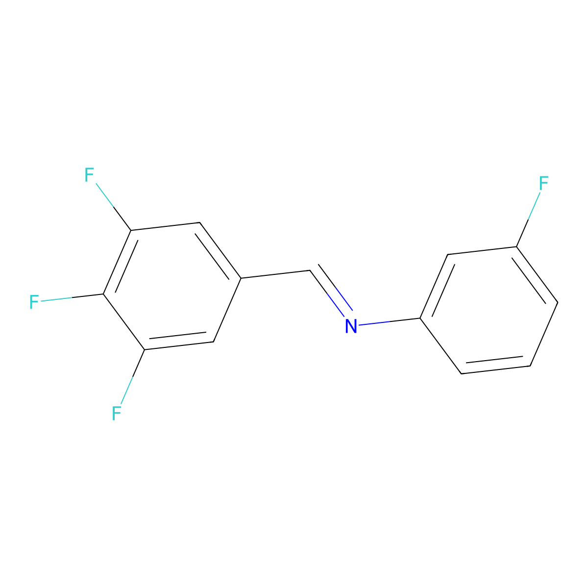 3-Fluoro-N-(3,4,5-trifluorobenzylidene)aniline molecular structure, CAS 1202493-05-7