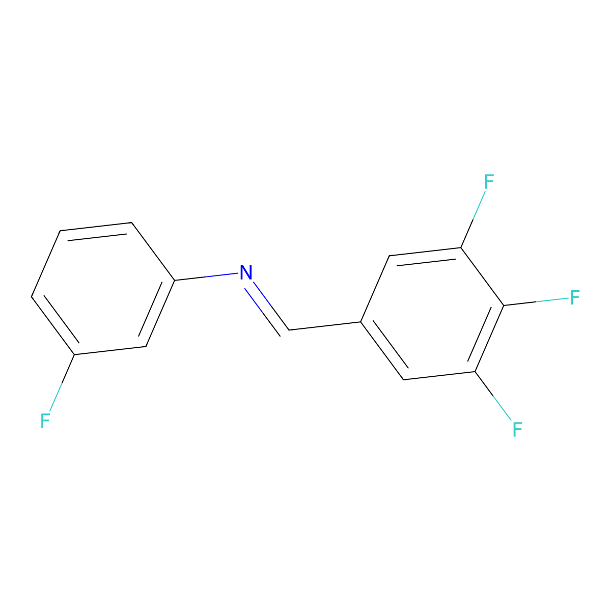 3-Fluoro-N-(3,4,5-trifluorobenzylidene)aniline molecular structure, CAS 1202493-05-7