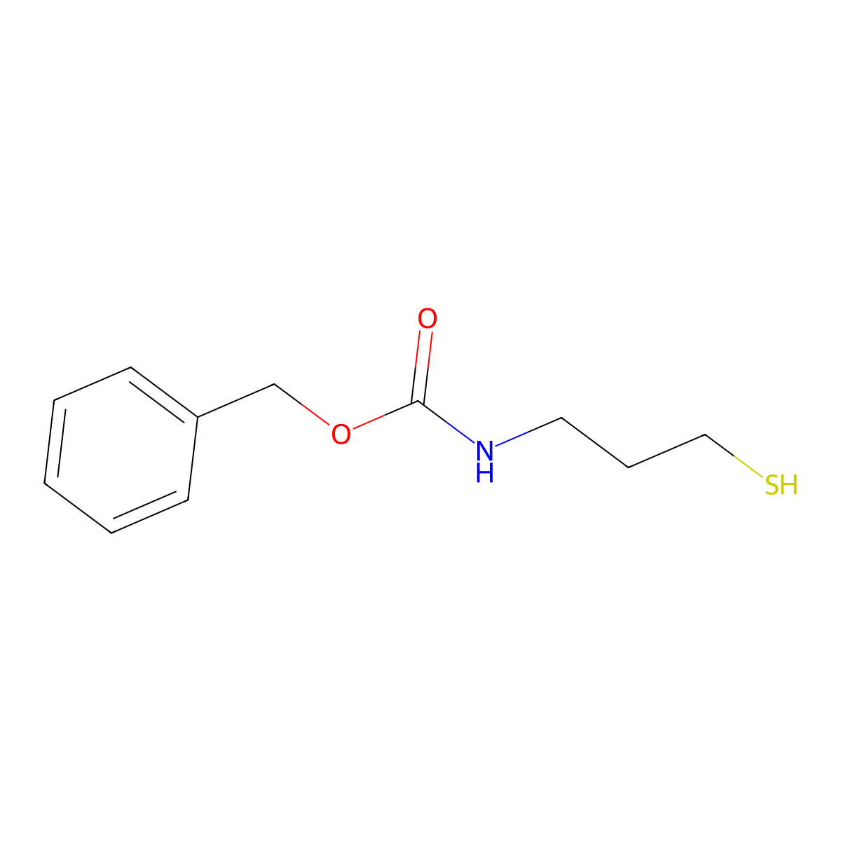 benzyl N-(3-sulfanylpropyl)carbamate molecular structure, CAS 1202497-71-9