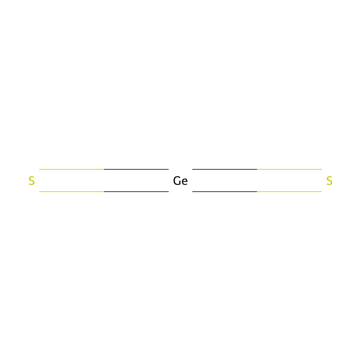 Germanium sulfide (GeS2) molecular structure, CAS 12025-34-2