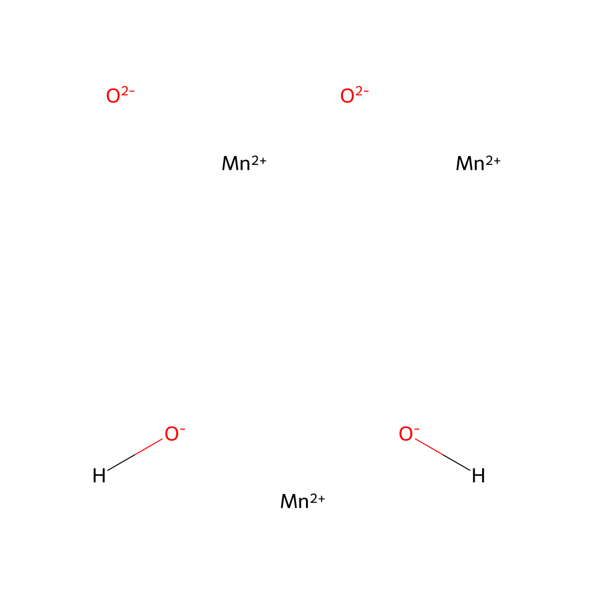 Manganese hydroxide oxide molecular structure, CAS 12025-99-9