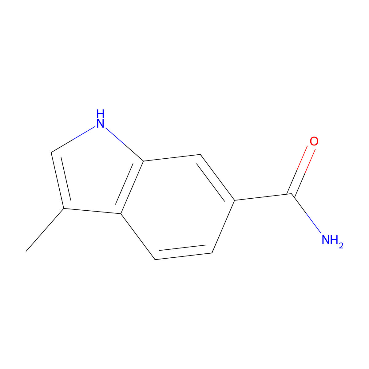 3-methyl-1H-indole-6-carboxamide molecular structure, CAS 1202512-55-7
