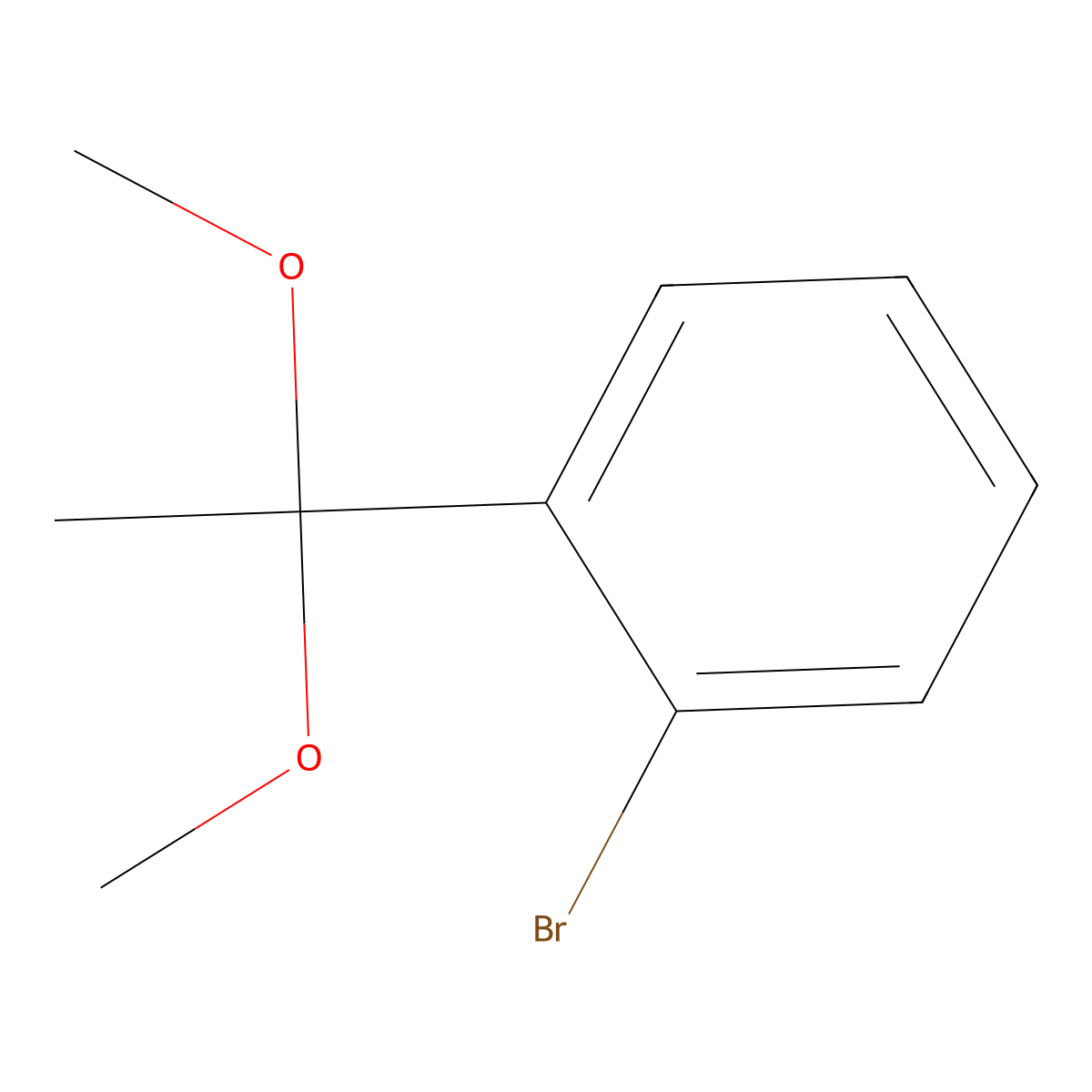 1-Bromo-2-(1,1-dimethoxyethyl)benzene molecular structure, CAS 120254-80-0