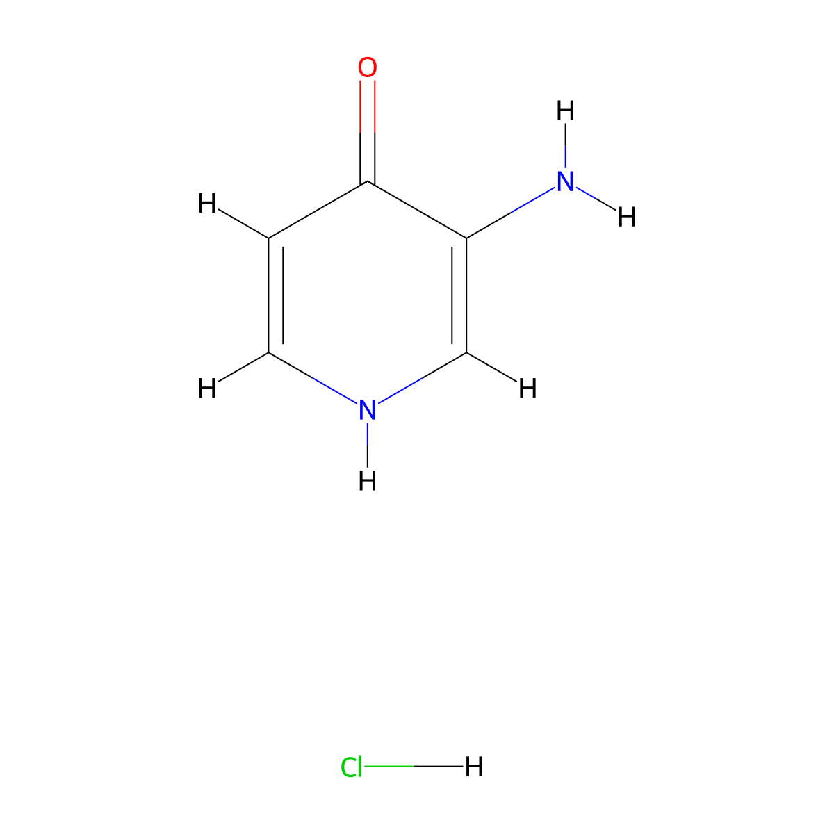 3-Aminopyridin-4-ol hydrochloride molecular structure, CAS 120256-13-5