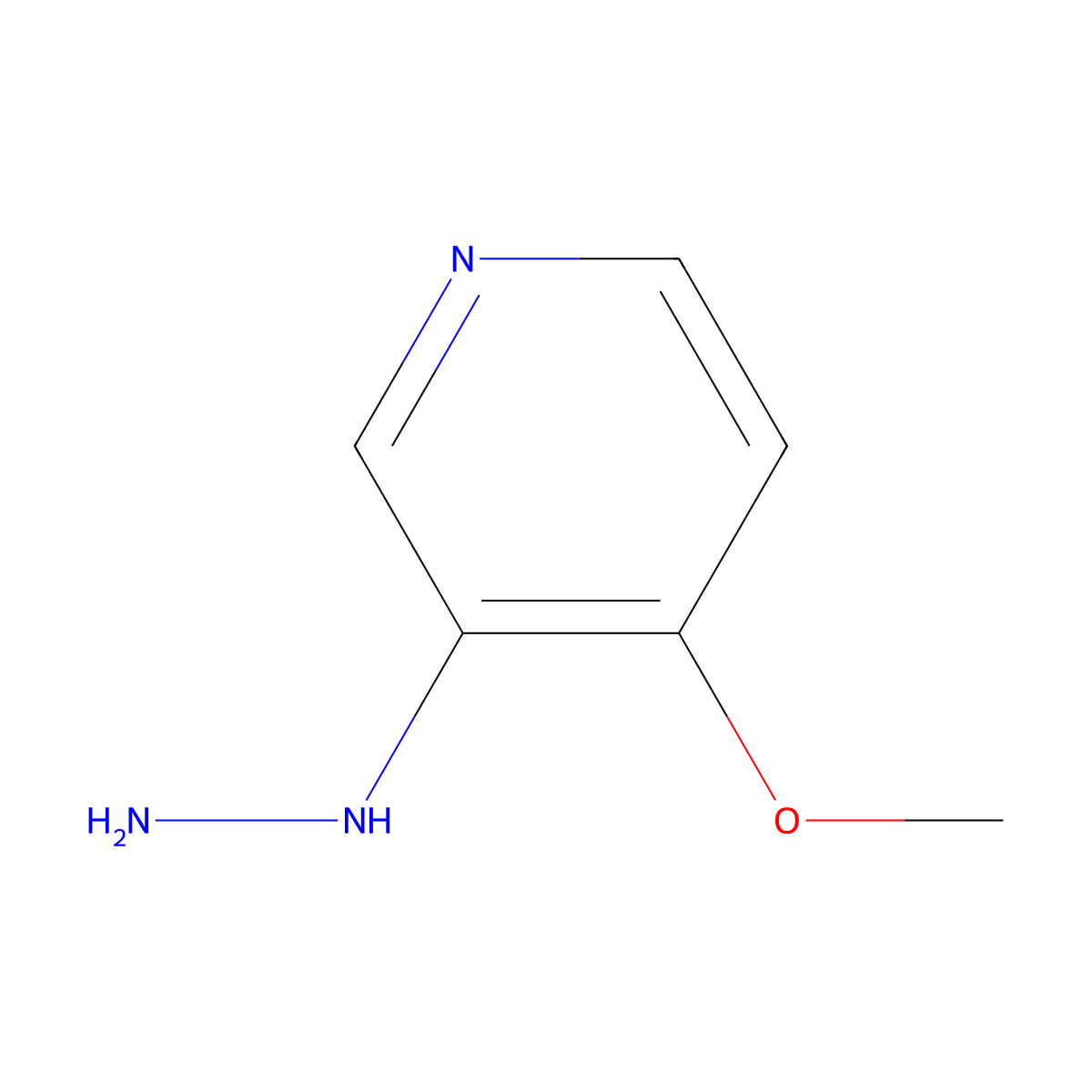 3-Hydrazinyl-4-methoxypyridine molecular structure, CAS 120256-23-7