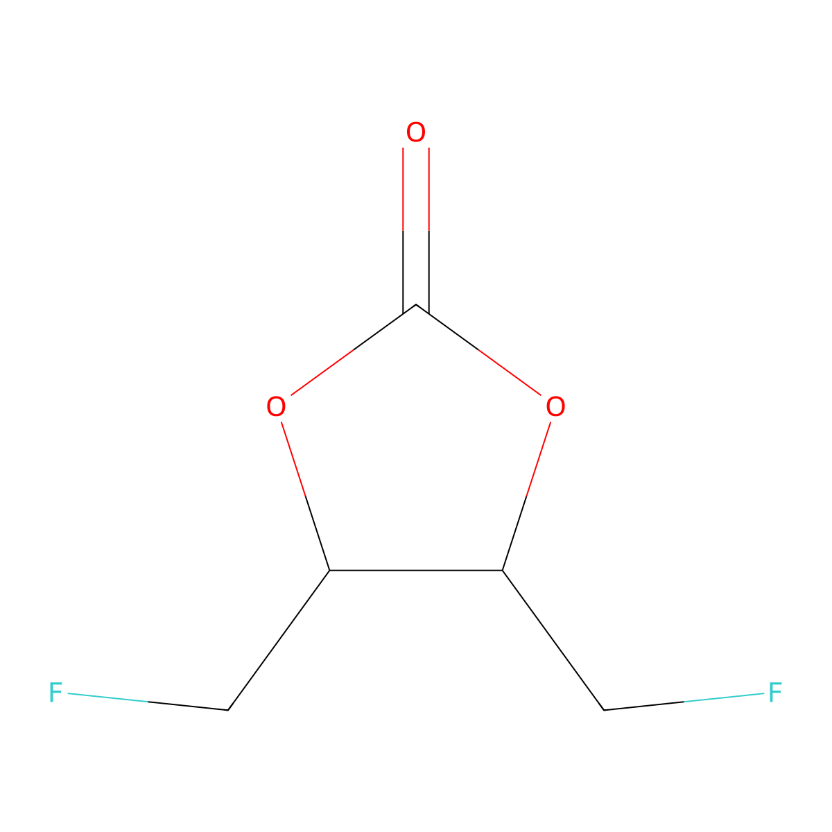 4,5-Bis(fluoromethyl)-1,3-dioxolan-2-one molecular structure, CAS 1202569-36-5