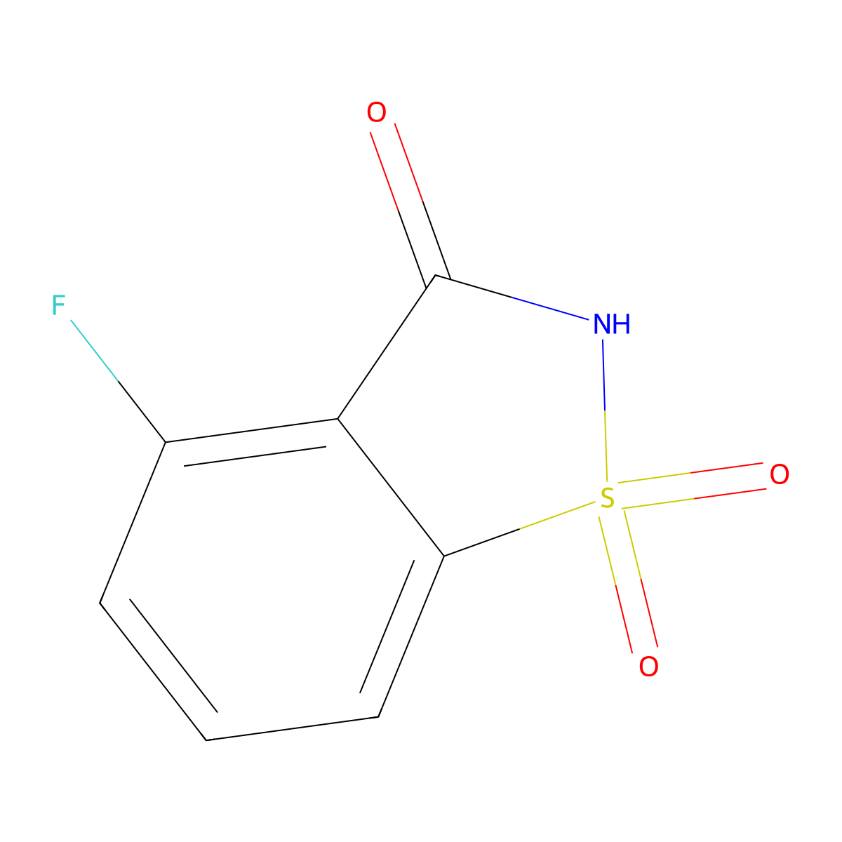 4-Fluoro-2,3-dihydro-1lambda6,2-benzothiazole-1,1,3-trione molecular structure, CAS 120257-03-6