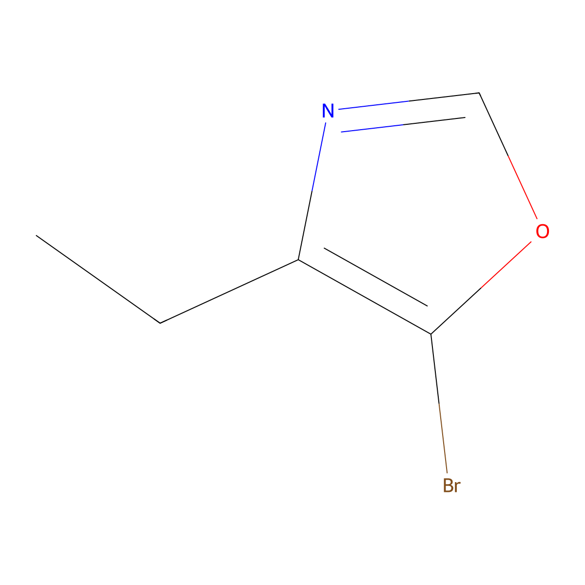 5-Bromo-4-ethyl-1,3-oxazole molecular structure, CAS 120258-24-4