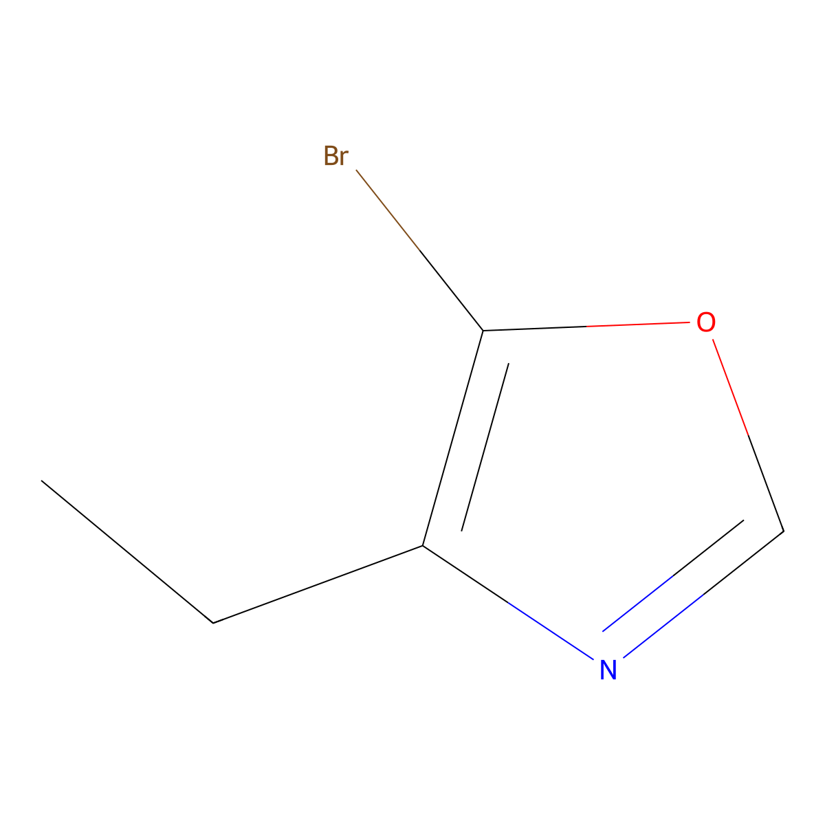 5-Bromo-4-ethyl-1,3-oxazole molecular structure, CAS 120258-24-4