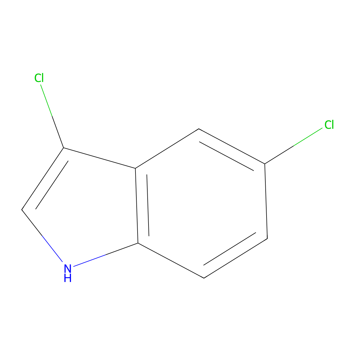 3,5-dichloro-1H-indole molecular structure, CAS 120258-33-5