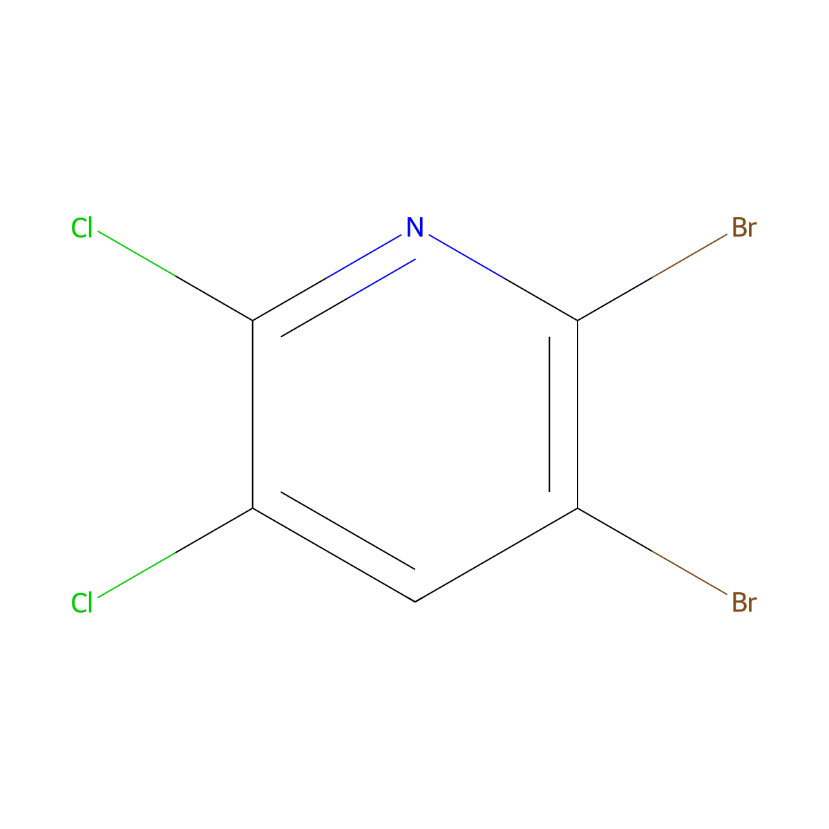 2,3-Dibromo-5,6-dichloropyridine molecular structure, CAS 120258-51-7