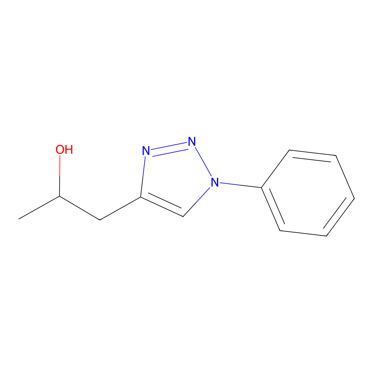 1-(1-phenyl-1H-1,2,3-triazol-4-yl)propan-2-ol molecular structure, CAS 1202580-84-4