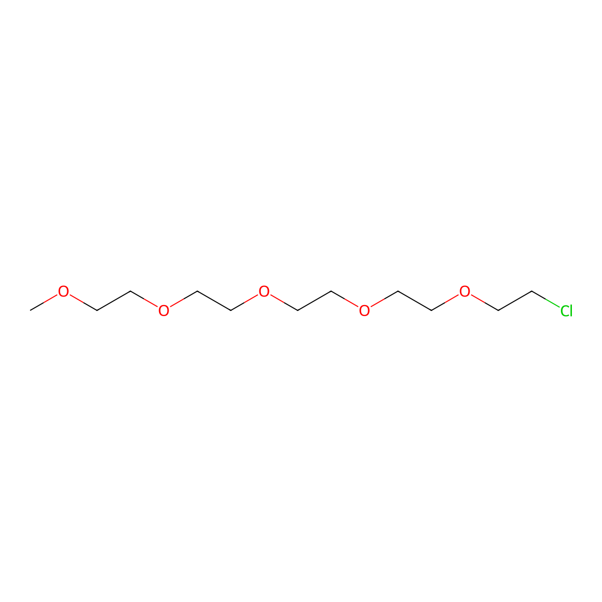 16-Chloro-2,5,8,11,14-pentaoxahexadecane molecular structure, CAS 120259-67-8