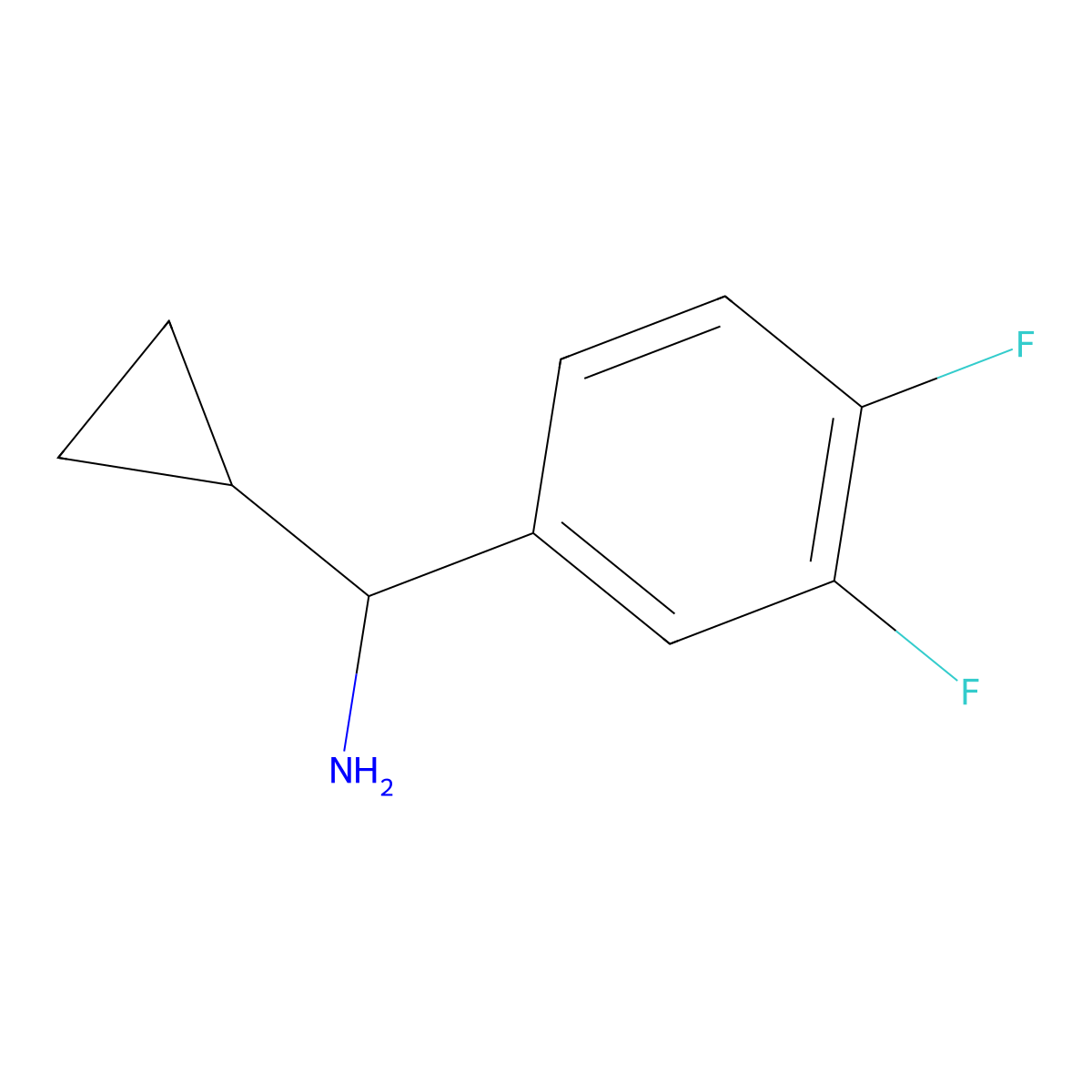 (S)-cyclopropyl(3,4-difluorophenyl)methanamine molecular structure, CAS 1202627-95-9