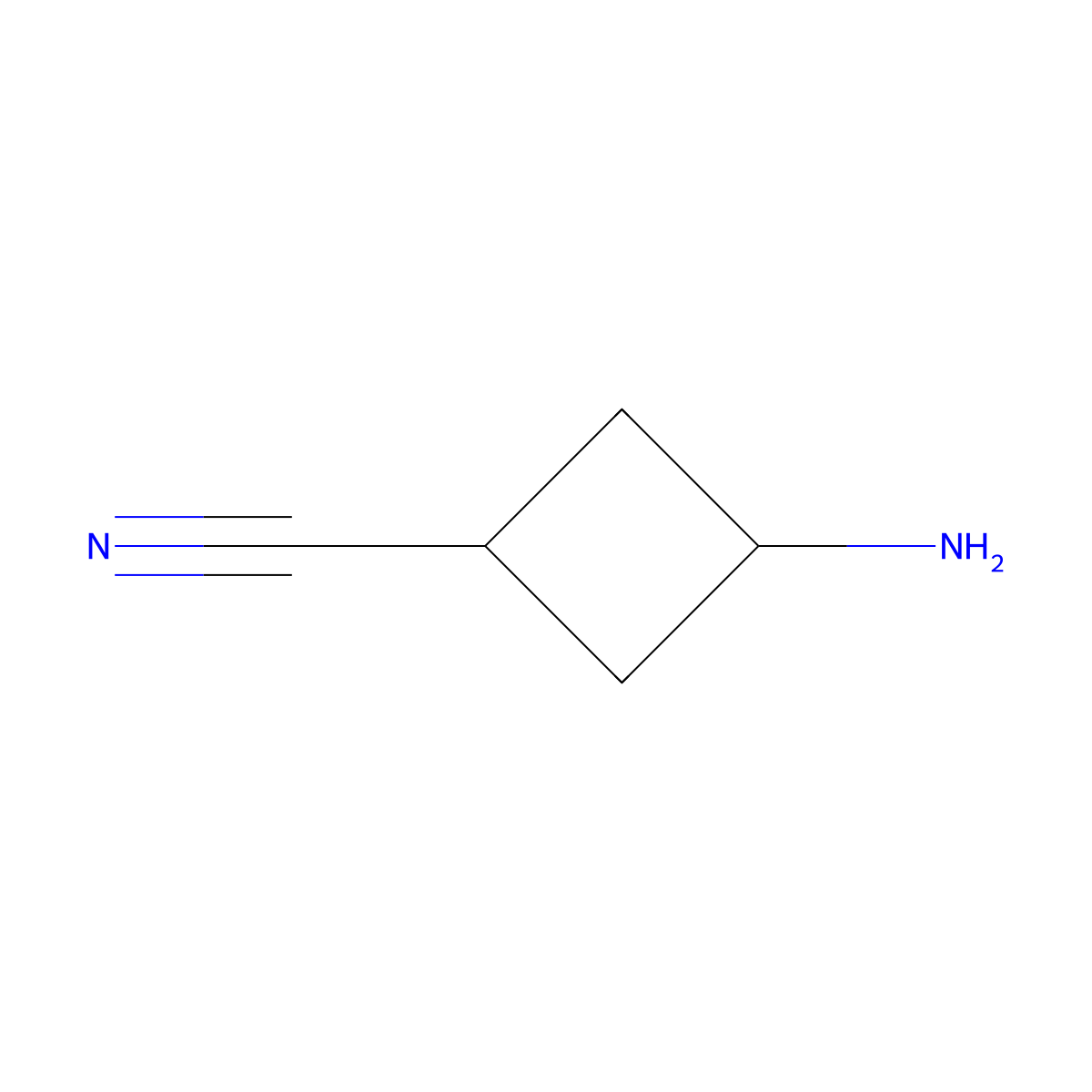 3-Aminocyclobutanecarbonitrile molecular structure, CAS 1202640-82-1