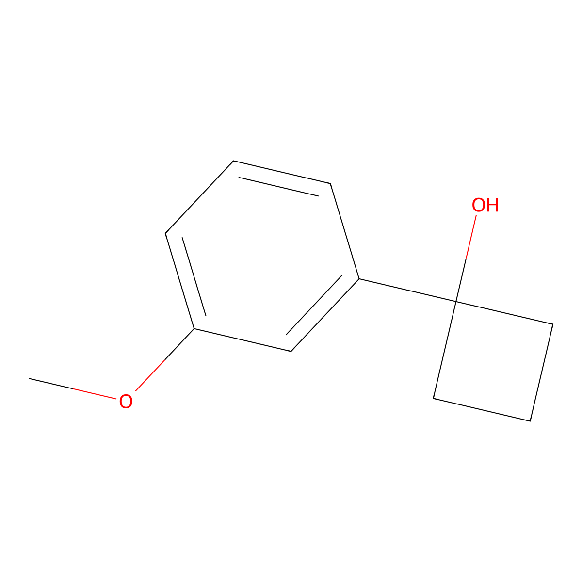 1-(3-Methoxyphenyl)cyclobutan-1-ol molecular structure, CAS 1202643-83-1